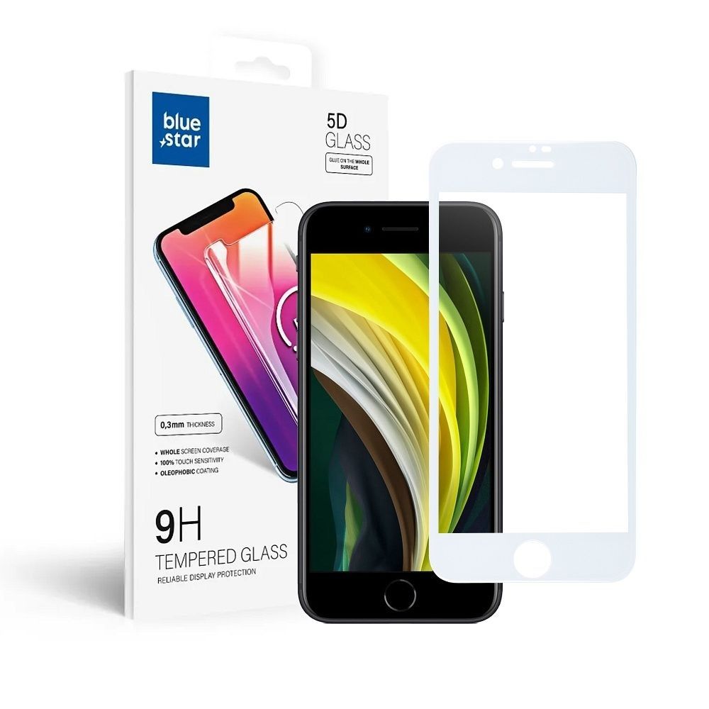 ochranné tvrdené sklo - iPhoneNE 7/8/SE 2020 5D Full Cover biely