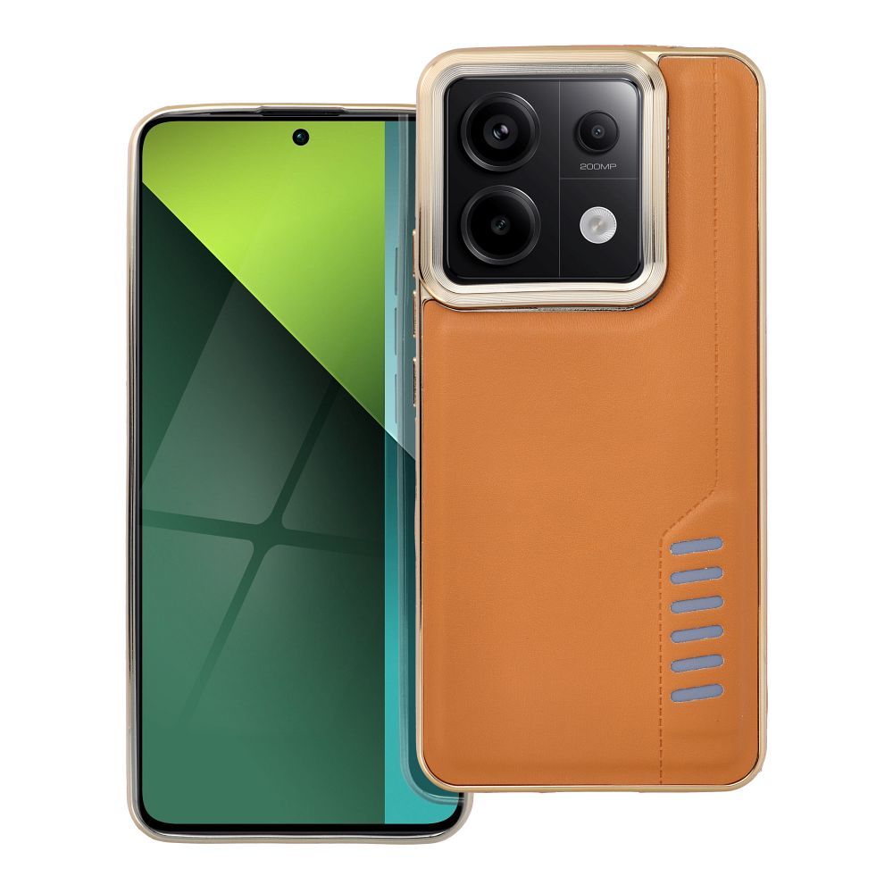 odolný elegantný obal pre XIAOMI Redmi Note 13 Pro 5G hnedý