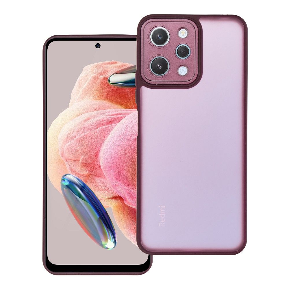 polopriehľadný obal pre XIAOMI Redmi 12 4G / 12 5G fialový