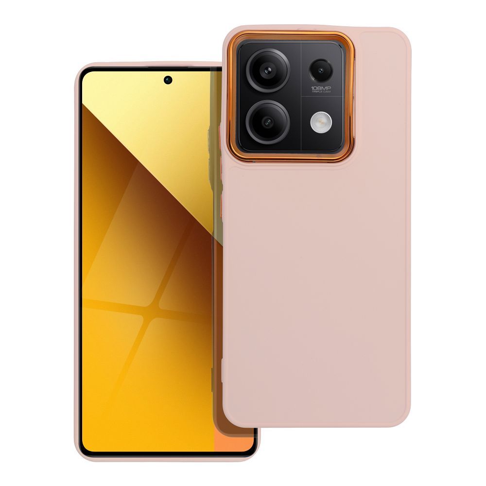 odolný obal s kovovými prvkami pre XIAOMI Redmi Note 13 5G powder ružový