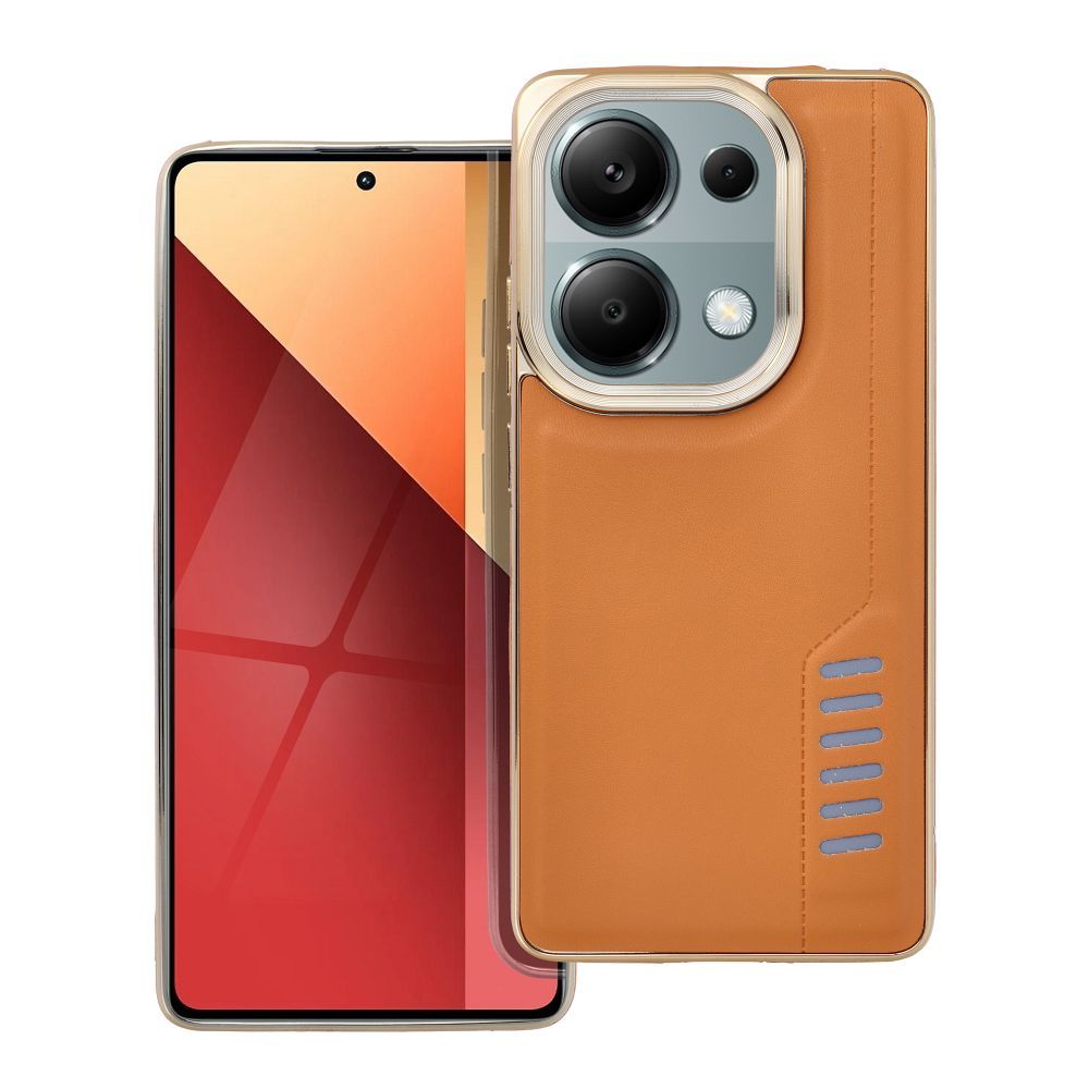 odolný elegantný obal pre XIAOMI Redmi Note 13 Pro 4G / POCO M6 Pro 4G hnedý