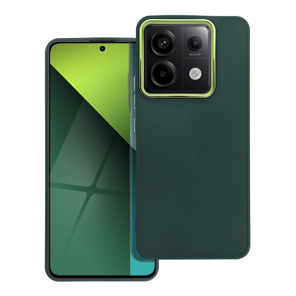 odolný obal s kovovými prvkami pre XIAOMI Redmi Note 13 Pro 5G zelný