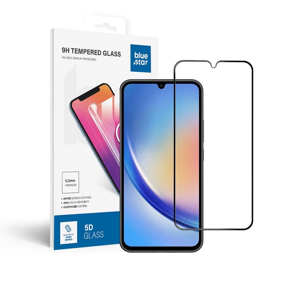 ochranné tvrdené sklo - SAMSUNG A34 5G celotvárové - čierny