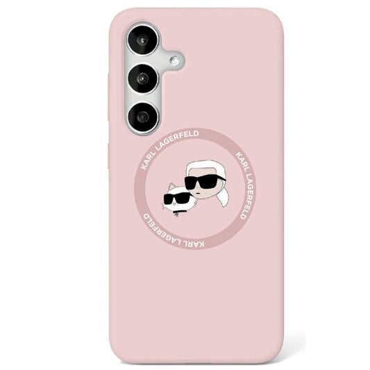 KARL LAGERFELD obal pre SAMSUNG S25 Plus KLHMS25MSKCHTCP (Magnetic Silicone Double Heads) ružový