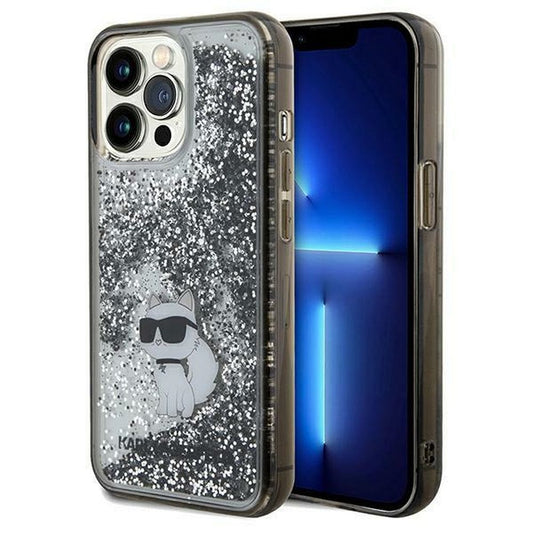 KARL LAGERFELD obal pre iPhone 13 Pro KLHCP13LLKCNSK (Liquid Glitter C) priehľadný