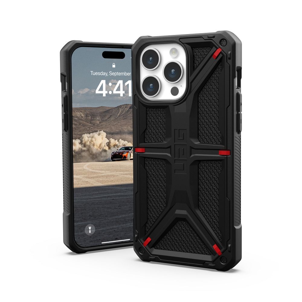 UAG Urban Armor Gear obal MONARCH pre iPhone 15 Pro Max kevlar čierny