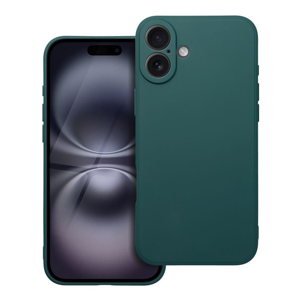 matný obal pre iPhone 16 Plus tmavo zelený