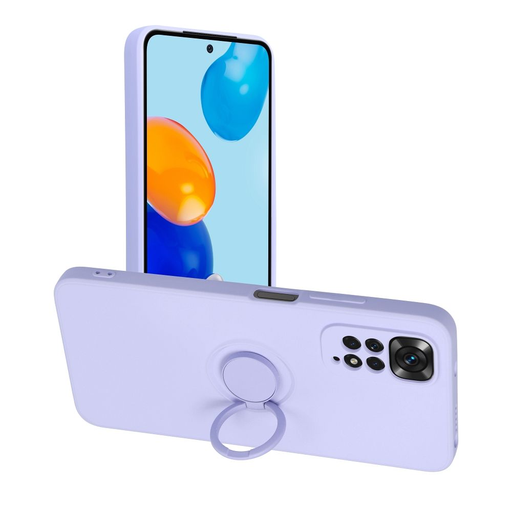 silikónový obal s prsteňom pre XIAOMI Redmi Note 11 / 11S violet