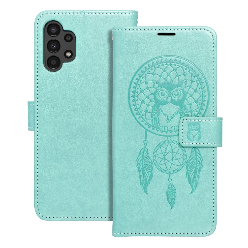 MEZZO knižkový obal pre SAMSUNG A13 4G dreamcatcher zelný