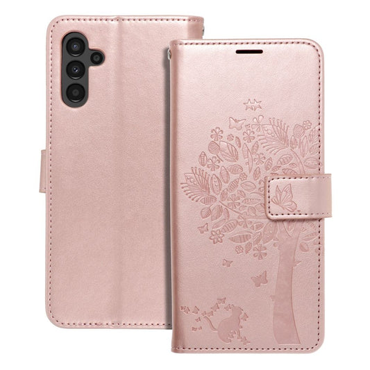 MEZZO knižkový obal pre SAMSUNG A13 5G / A04S tree rose zlatý