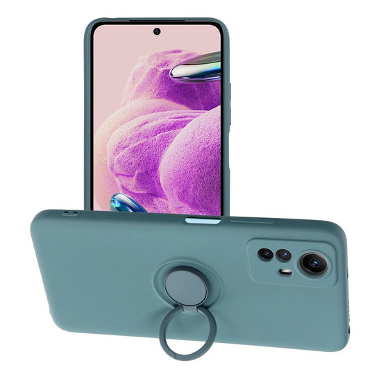 silikónový obal s prsteňom pre XIAOMI Redmi Note 12S zelný