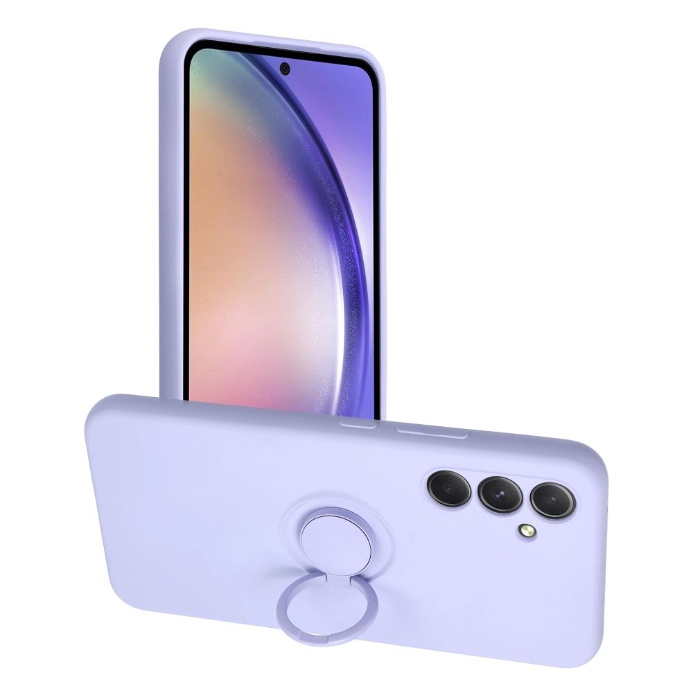 silikónový obal s prsteňom pre SAMSUNG A54 5G violet