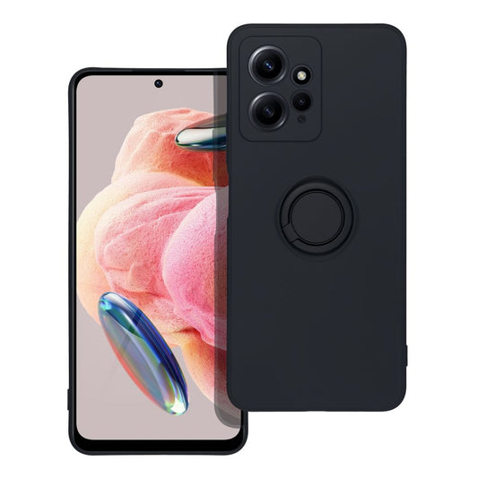 silikónový obal s prsteňom pre XIAOMI Redmi Note 12 4G čierny