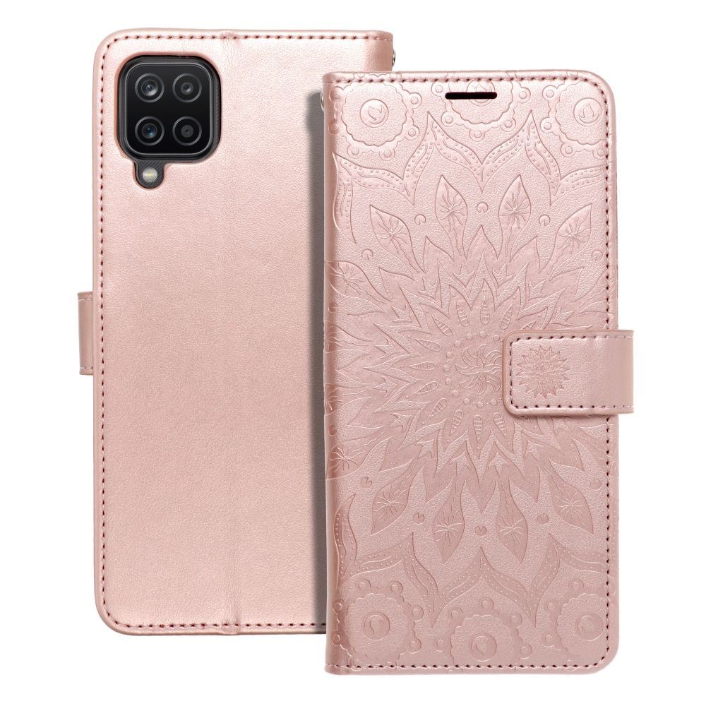 MEZZO knižkový obal pre SAMSUNG A12 / M12 mandala rose zlatý