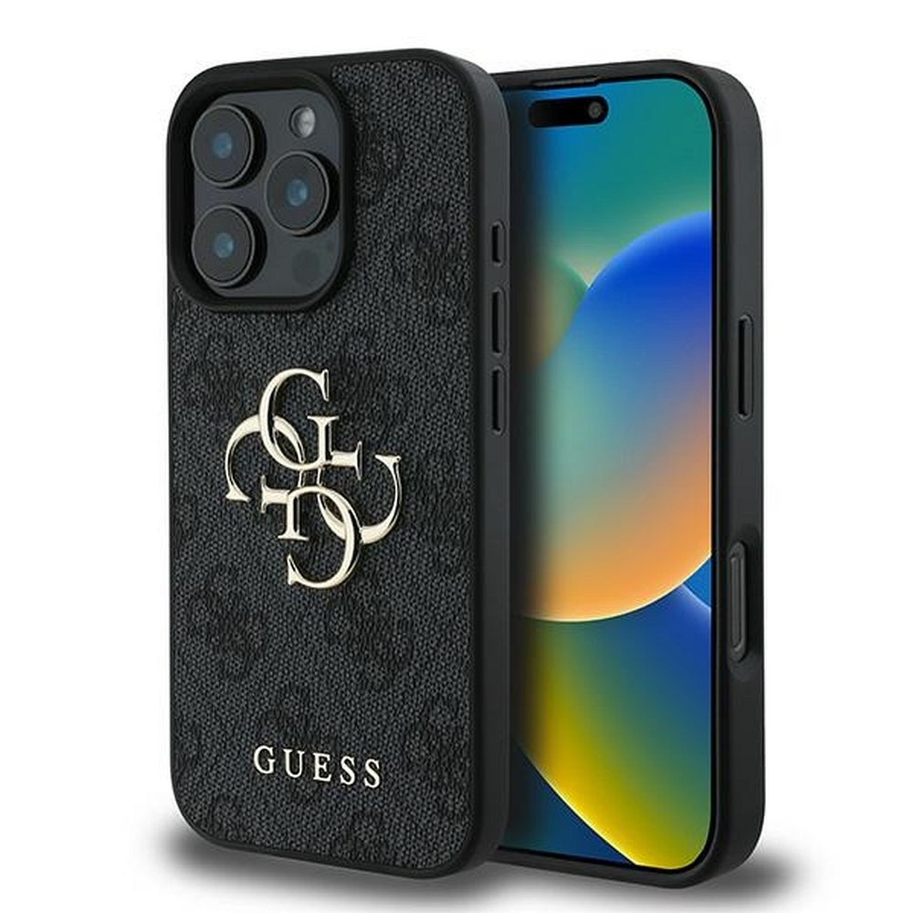 GUESS obal pre iPhone 16 Pro GUHCP16L4GMGGR (4G PU Big Logo) čierny