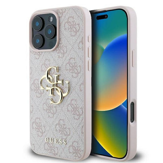 GUESS obal pre iPhone 16 Pro Max GUHCP16X4GMGPI (4G PU Big Logo) ružový