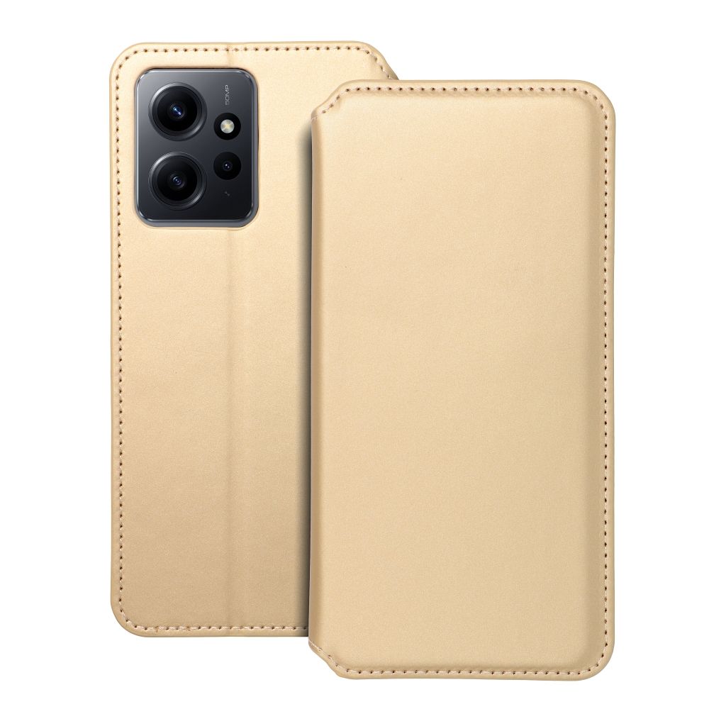 DUAL POCKET knižkový obal pre XIAOMI Redmi Note 12 4G zlatý