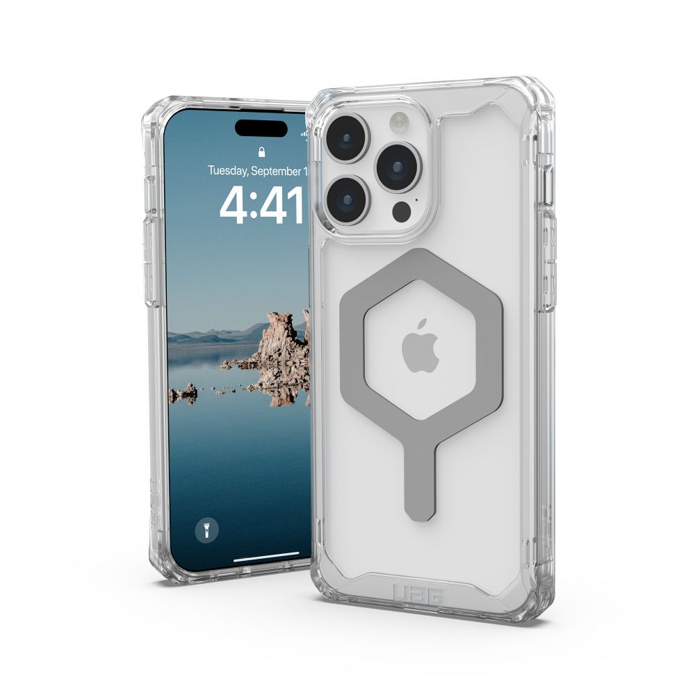 UAG Urban Armor Gear obal PLYO s funkciou MagSafe pre iPhone 15 Pro Max ice strieborná