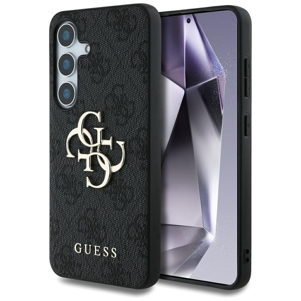 GUESS obal pre SAMSUNG S25 GUHCS25S4GMGGR (4G PU Big Logo) čierny