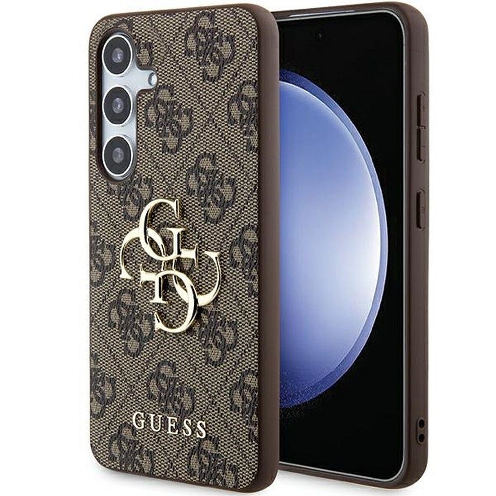 GUESS obal pre SAMSUNG A55 GUHCSA554GMGBR (PU Big 4G Metal Logo) hnedý