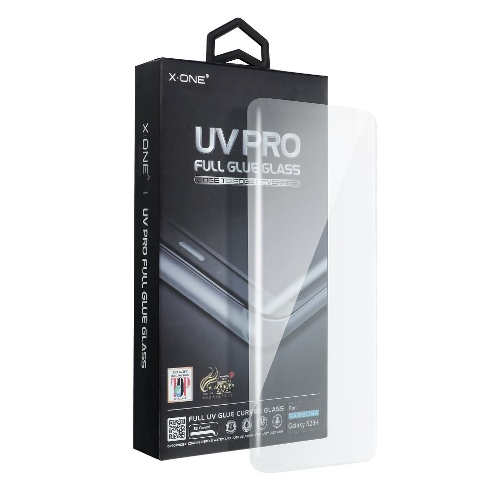 UV PRO ochranné tvrdené sklo X-ONE - pre Samsung Galaxy S22 Ultra  - ponechá funkčnosť snímaču otlačku prsta