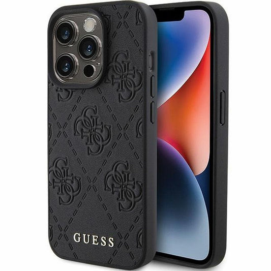 GUESS obal pre iPhone 15 Pro GUHCP15LP4EPMK (Quilted 4G Classic) čierny