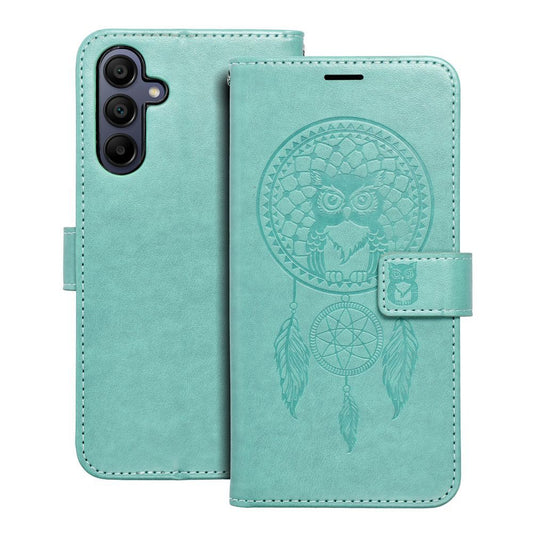 MEZZO knižkový obal pre SAMSUNG A15 4G / A15 5G dreamcatcher zelný