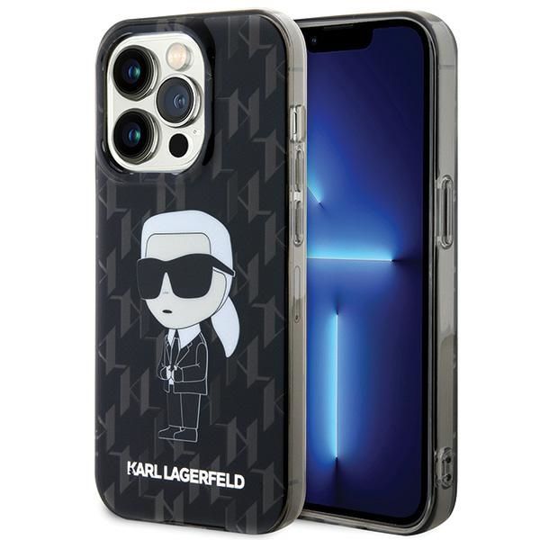 KARL LAGERFELD obal pre iPhone 15 Pro Max KLHCP15XHNKMKLK (Ikonik Monogram) čierny