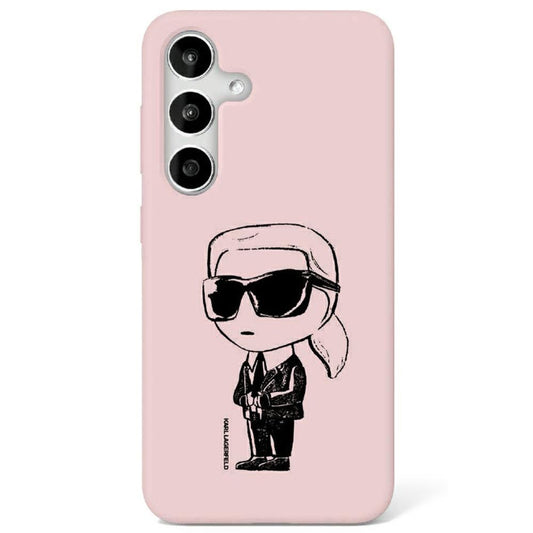 KARL LAGERFELD obal pre SAMSUNG S25 KLHMS25SPNYKGRTP (Magnetic Silicone Graffiti Ikonik) ružový