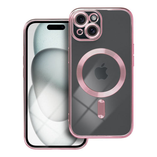 ELECTRO MAG COVER obal s funkciou MagSafe pre iPhone 15 rose zlatý