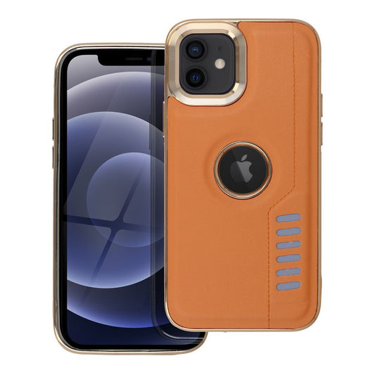 odolný elegantný obal pre iPhone 12 / 12 Pro hnedý