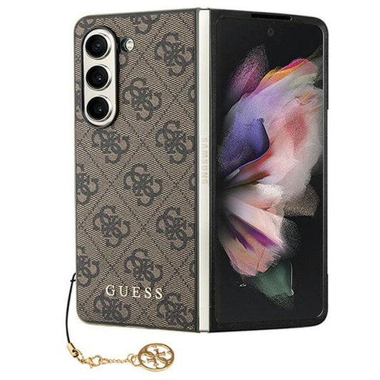 GUESS obal pre SAMSUNG Z Fold 5 GUHCZFD5GF4GBR (4G Charm) hnedý