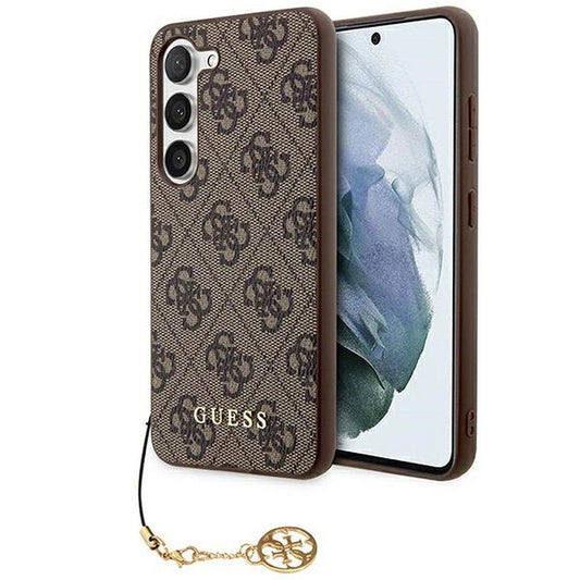 GUESS obal pre SAMSUNG A55 GUHCSA55GF4GBR (PU 4G with Charm) hnedý