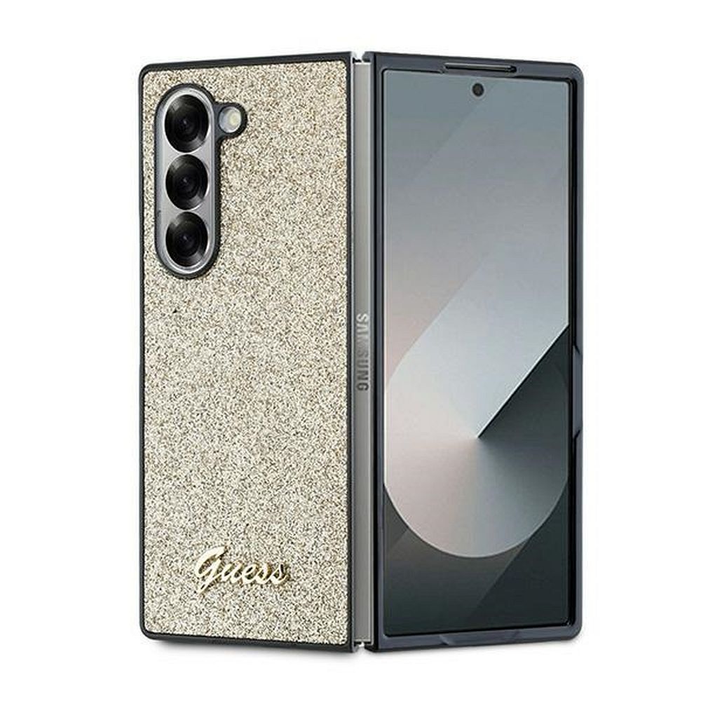 GUESS obal pre SAMSUNG Z Fold 6 GUHCZFD6HGGSHD (HC PU 4G Glitter Script) zlatý