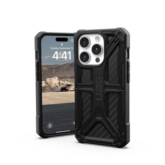 UAG Urban Armor Gear obal MONARCH pre iPhone 15 Pro carbon fiber