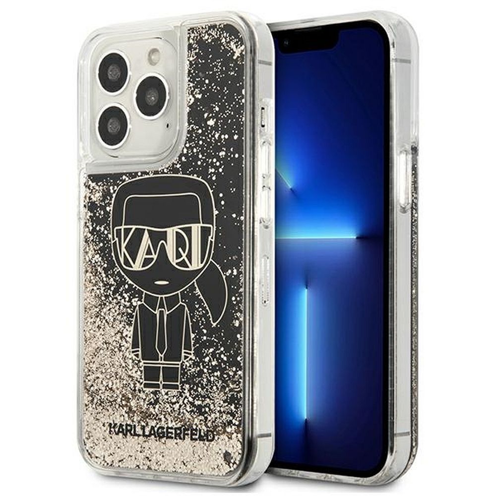 KARL LAGERFELD obal pre iPhone 13 Pro KLHCP13LLGGKBK (Glitter Gatsby Ikonik) čierny