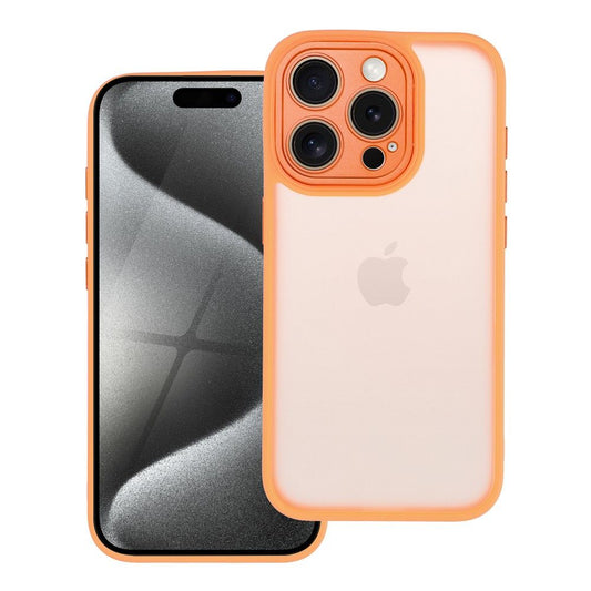 polopriehľadný obal pre iPhone 15 Pro apricot crush