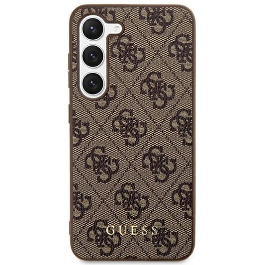 GUESS obal pre SAMSUNG S24 Plus GUHCS24MG4GFBR (Classic logo) hnedý