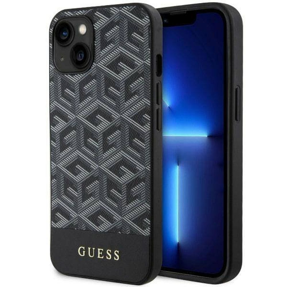 GUESS obal pre iPhone 14 GUHMP14SHGCFSEK (MAG GCUBE) čierny