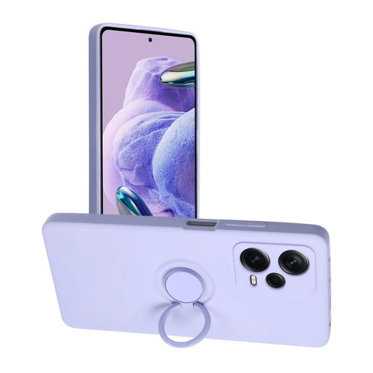 silikónový obal s prsteňom pre XIAOMI Redmi Note 12 Pro Plus 5G violet