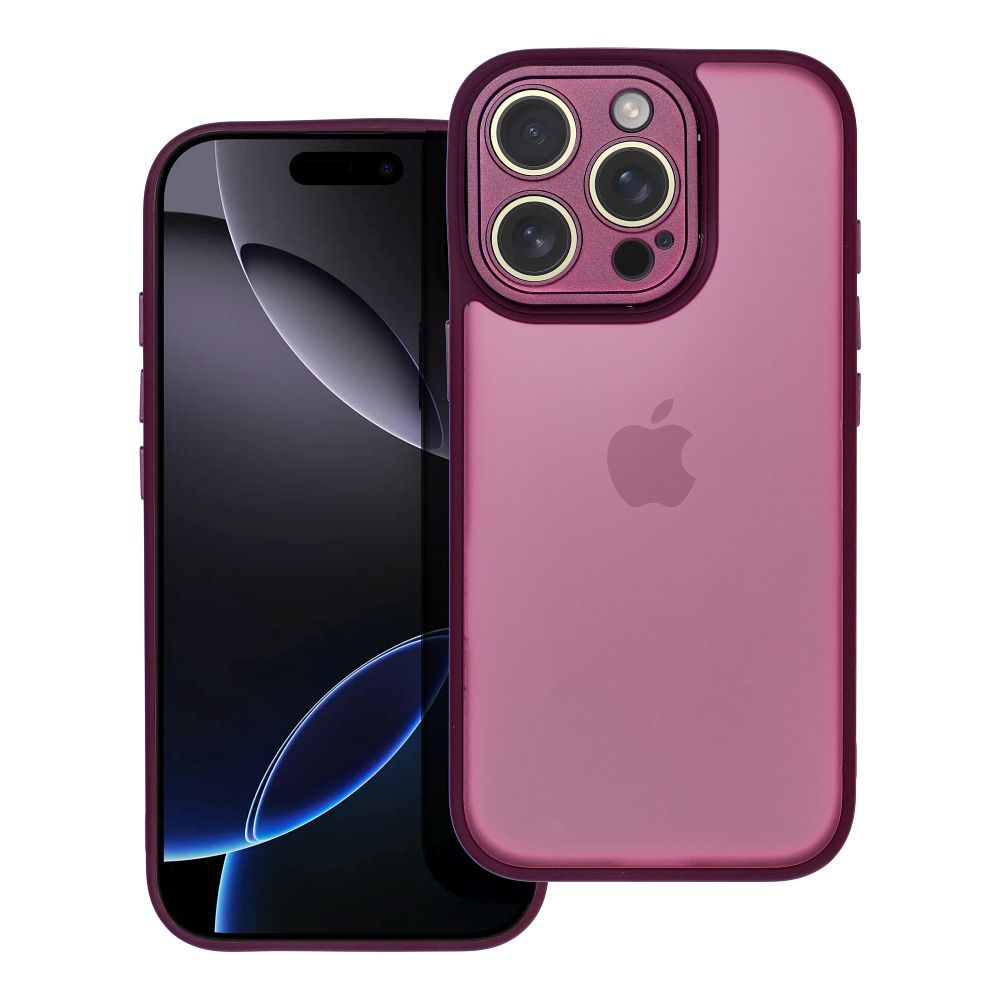 polopriehľadný obal pre iPhone 16 Pro fialový