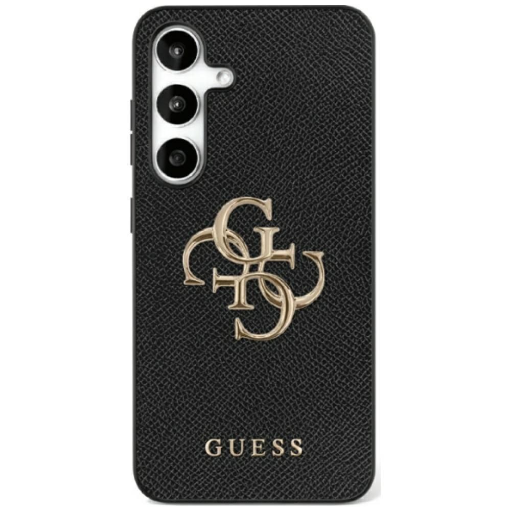 GUESS obal pre SAMSUNG S25 Ultra GUHCS25LPGT4MBK (PU Grained Big 4G and Classic Logo) čierny