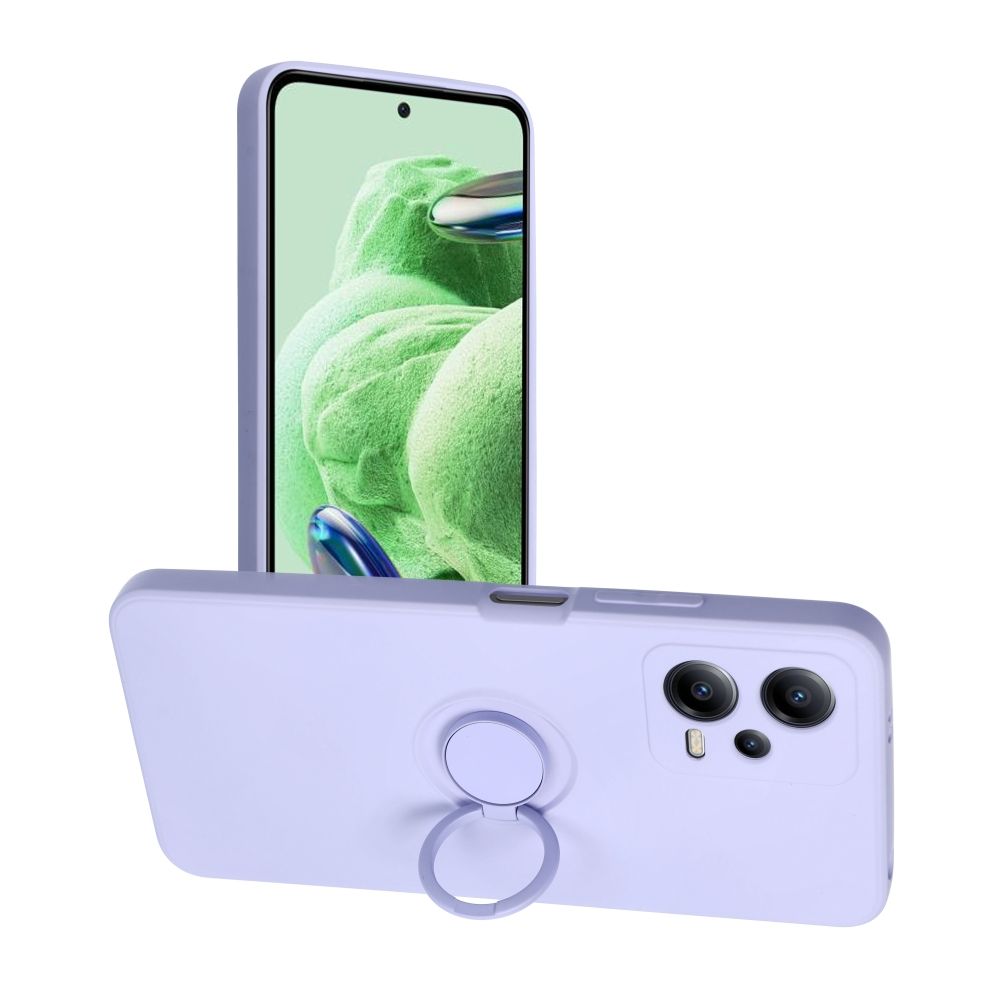 silikónový obal s prsteňom pre XIAOMI Redmi Note 12 5G violet