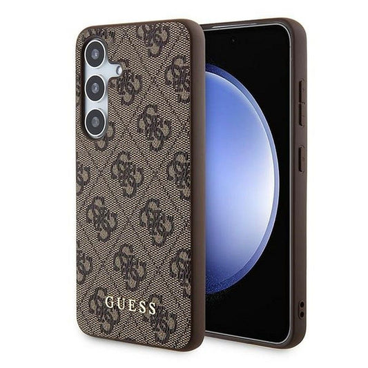 GUESS obal pre SAMSUNG A55 GUOHCSA55G4GFBR (PU 4G Classic Metal Logo) hnedý