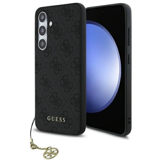 GUESS obal pre SAMSUNG S24 FE GUHCS24FEGF4GGR (HC PU 4G Charm) sivý