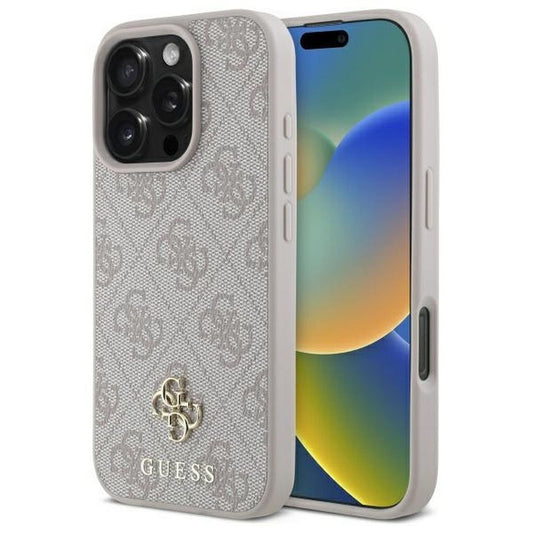 GUESS obal pre iPhone 16 Pro Max s funkciou MagSafe GUHMP16XP4SM4MP (PU 4G Small and Classic) ružový