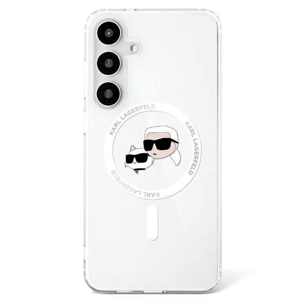 KARL LAGERFELD obal pre SAMSUNG S25 Plus KLHMS25MHLSKCH (Magnetic IML Metal KC Heads) biely