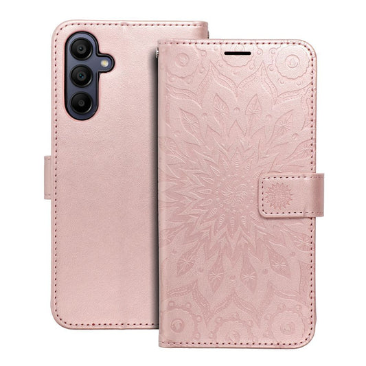 MEZZO knižkový obal pre SAMSUNG A15 4G / A15 5G mandala rose zlatý