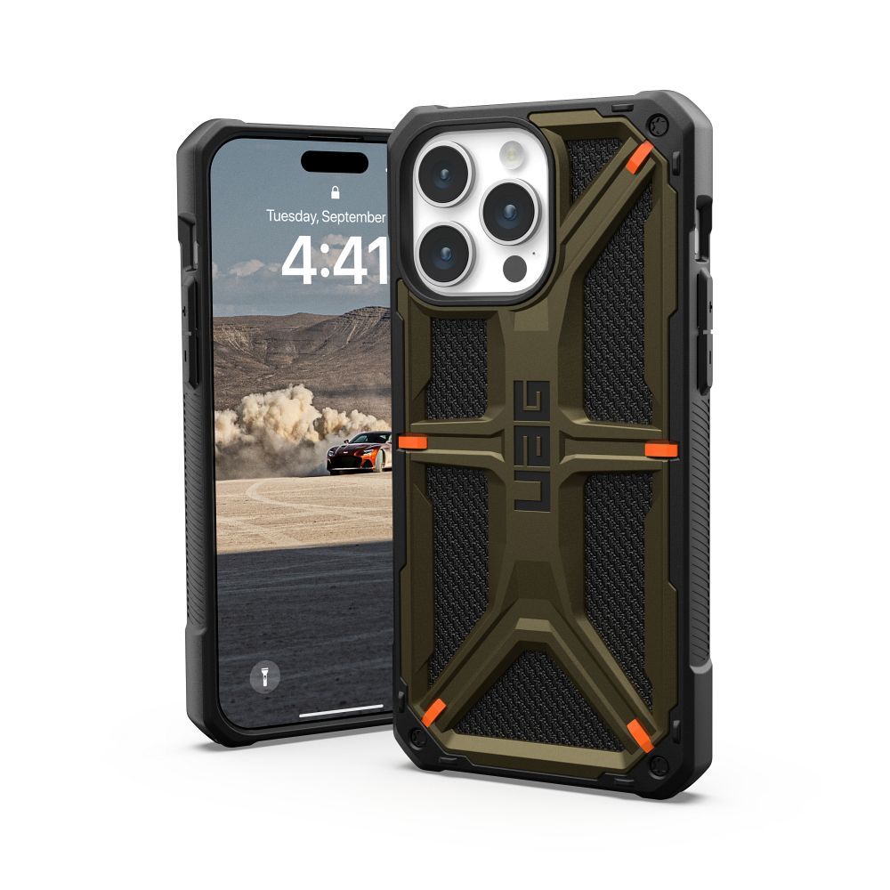 UAG Urban Armor Gear obal MONARCH pre iPhone 15 Pro Max kevlar element zelný