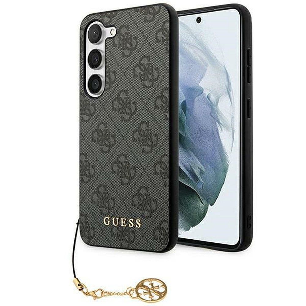 GUESS obal pre SAMSUNG A55 GUHCSA55GF4GGR (PU 4G with Charm) čierny